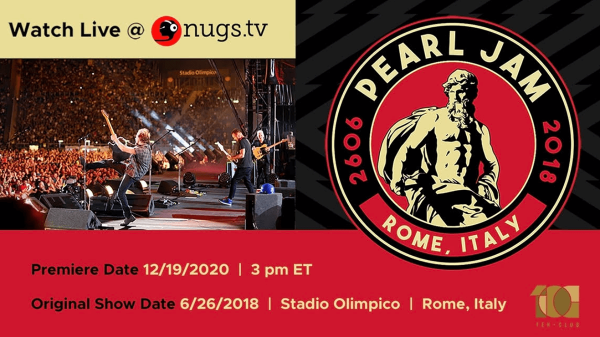 Pearl Jam Roma 2018 - Nugs.net streaming poster