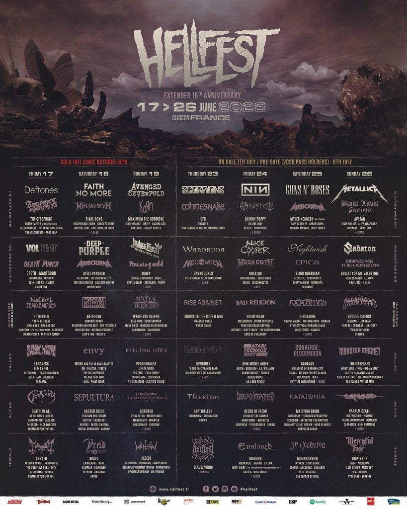 HellFest 2022 line-up image