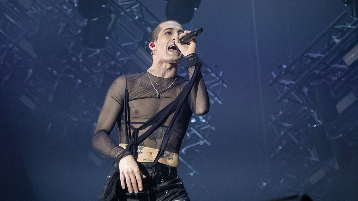 Damiano dei Maneskin in concerto