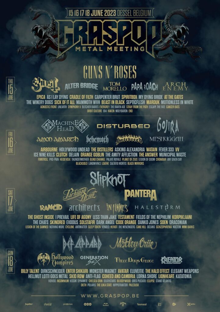 Graspop Metal Festival 2023 Line-up