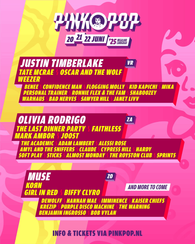 Pinkpop 2025 Line-up