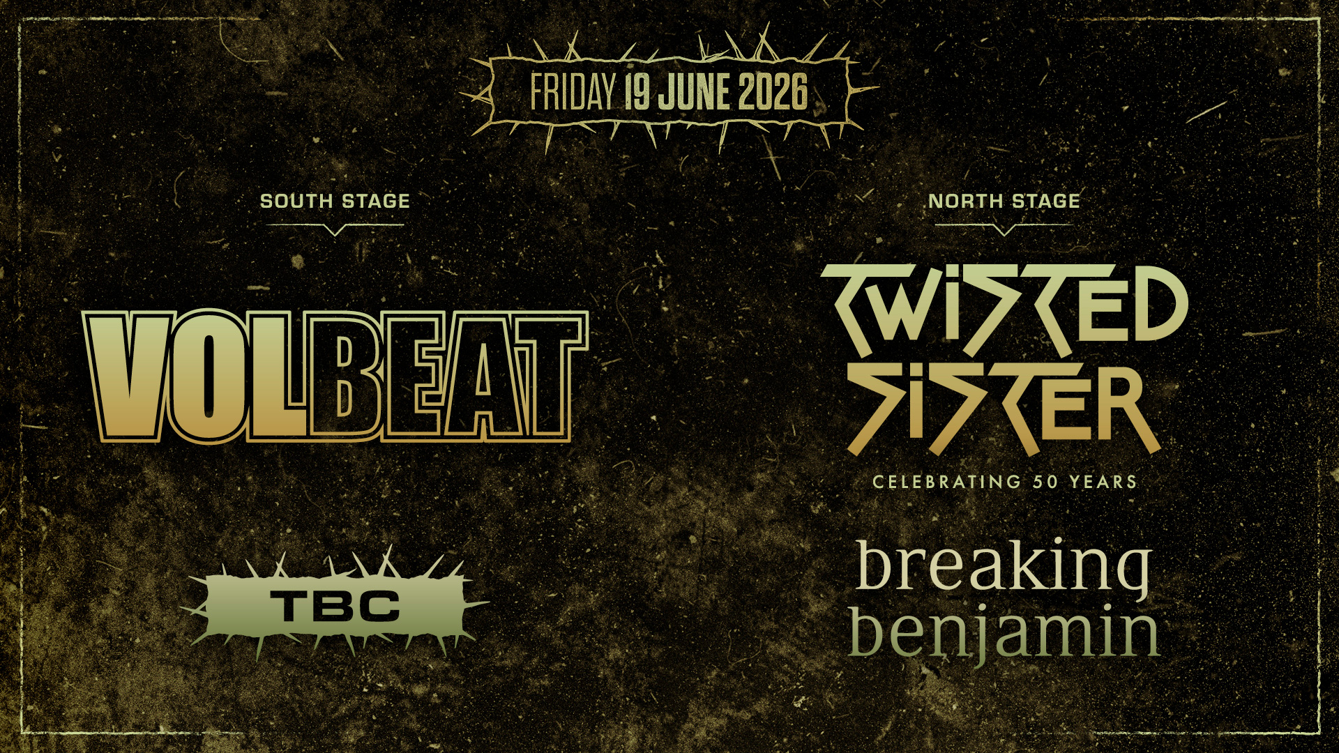 Graspop Metal Meeting 2026 - Volbeat, Twisted Sister e Breaking Benjamin