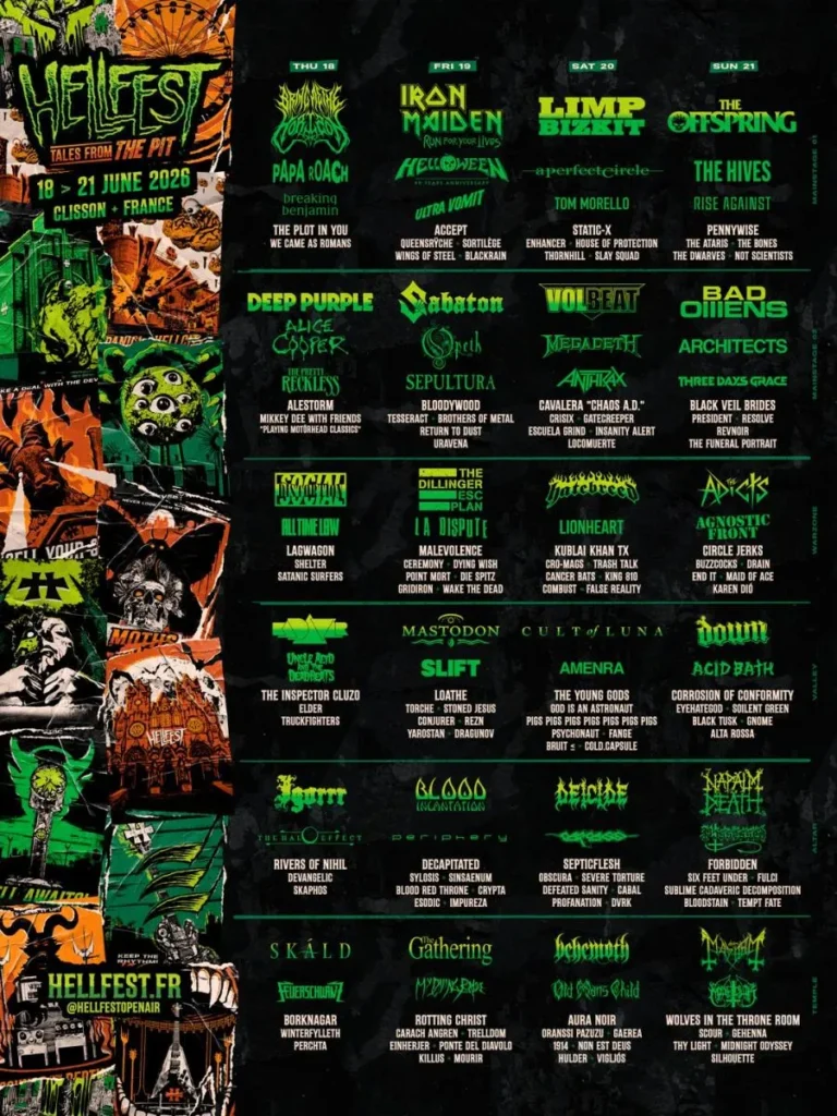 Hellfest-2026 line-up poster
