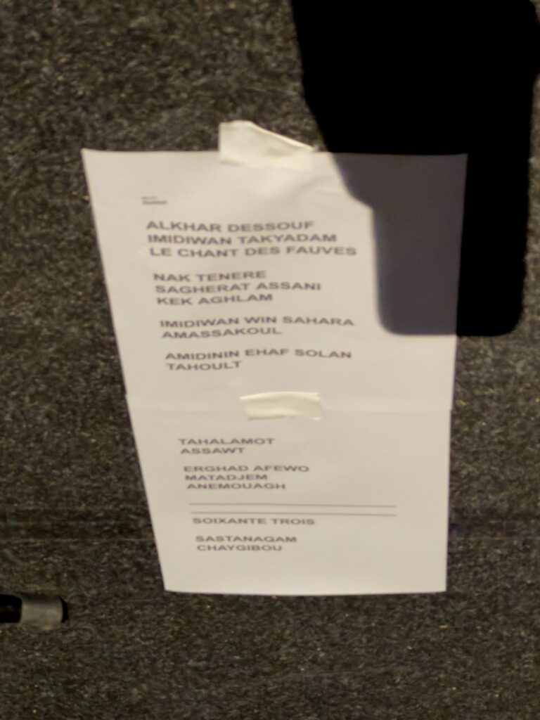 Scaletta del concerto dei Tinariwen all'Alcatraz di Milano Aprile 2026